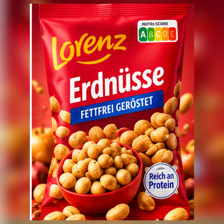 Lorenz Erdnüsse Fettfrei 150 g – Fanta/Rivella-style product image