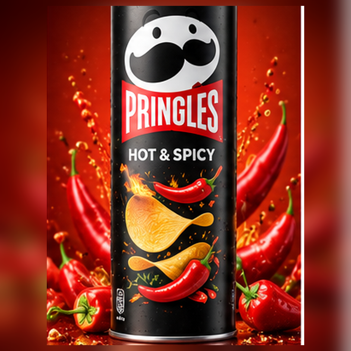 Pringles Hot & Spicy 185 g – Fanta/Rivella-style product image