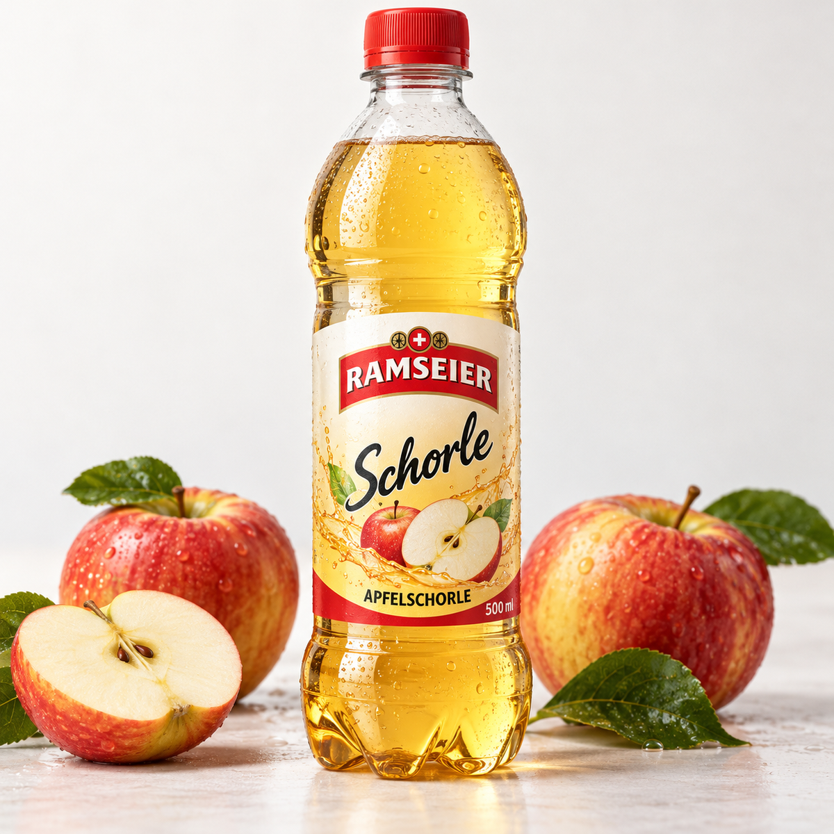 Ramseier Apfelschorle 500 ml – stylized additional promotional photo