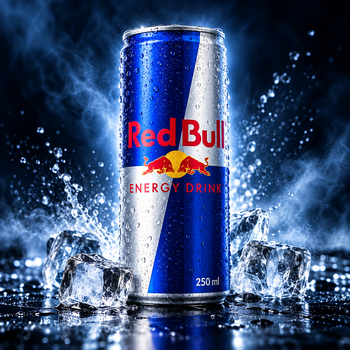 Red Bull Energy Drink 250 ml – zusätzliche Eis- und Spritzwasser-Produktaufnahme